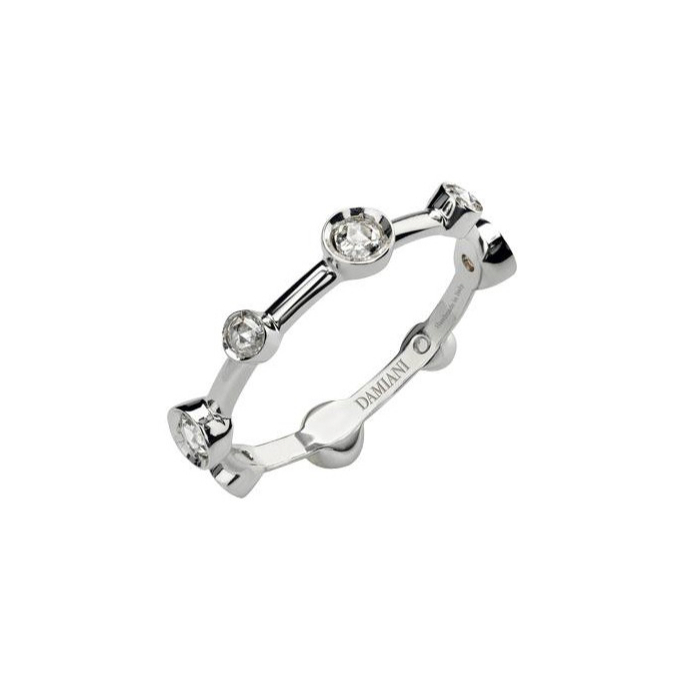 Ring aus Weißgold und Diamanten Ct 0, .28